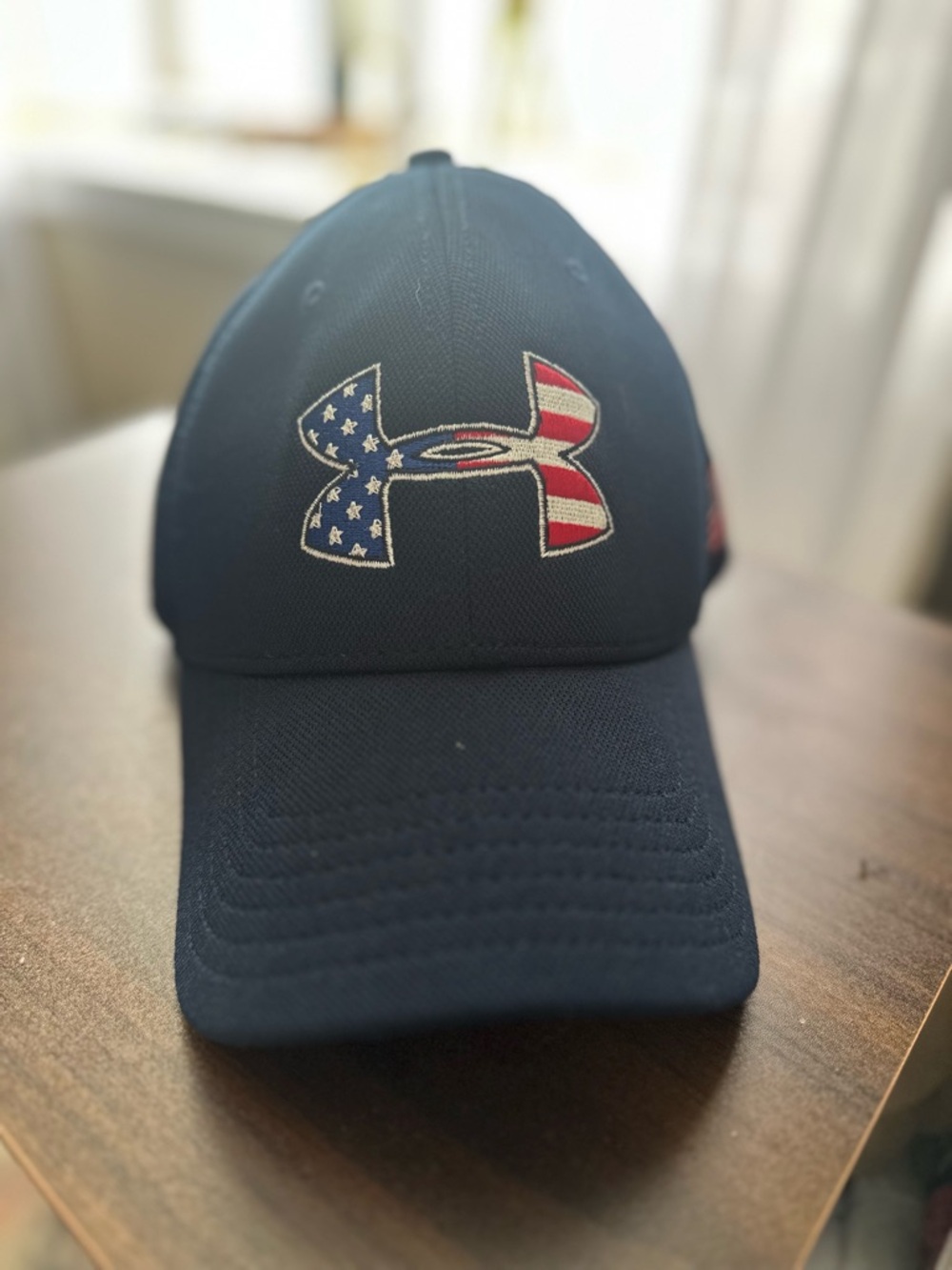 Under Armour Navy Cap with American Flag Logo Patch